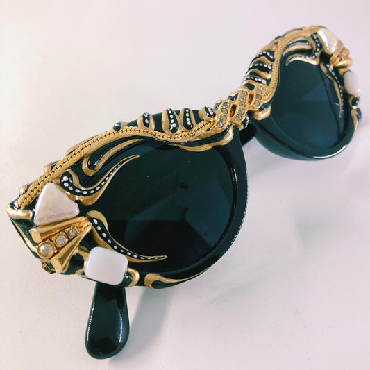 Witness, Sunglasses, Glasses, Eye Wear, Fashion Glasses, Festival Sunglasses, EDC, Handmade, Sunnies, Burner Glasses, Shades, Gold