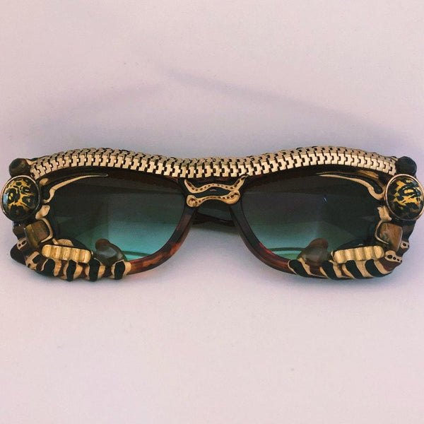 Thin Loks Embellished GlassesLeopard Boss SALE